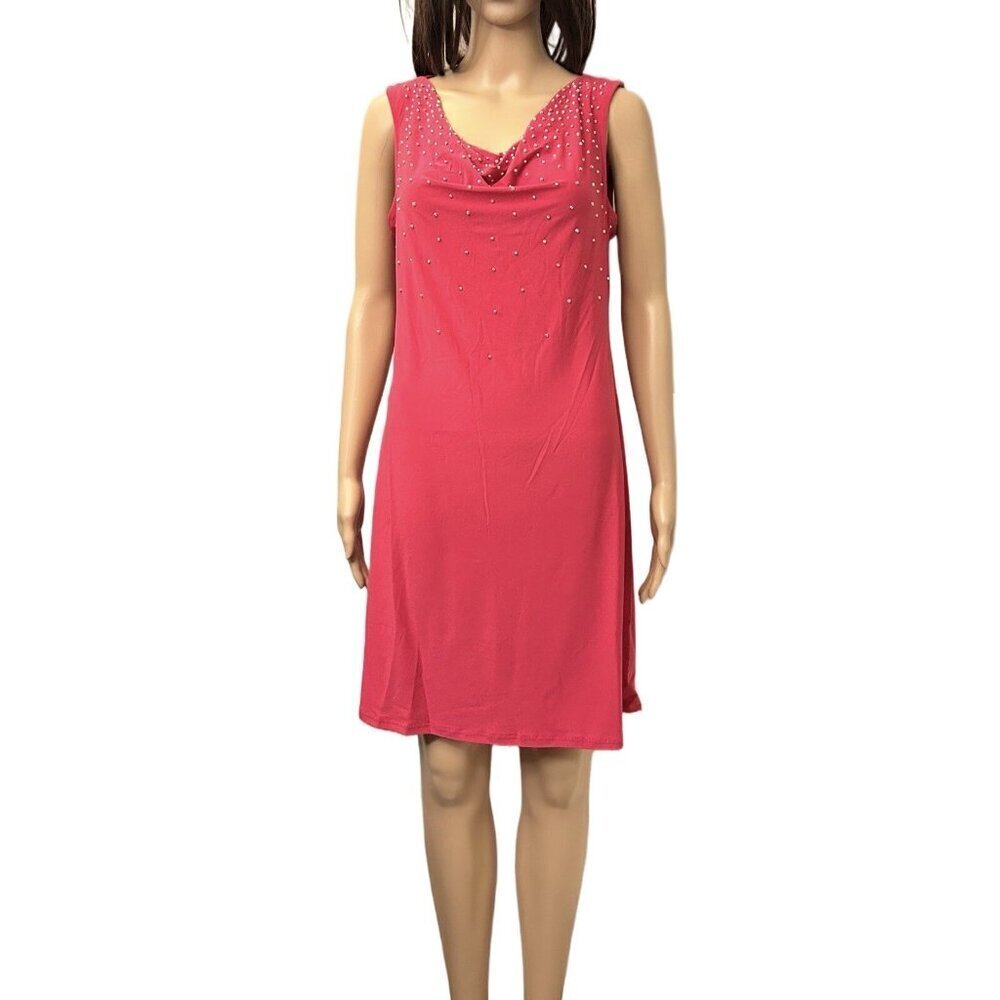 Tiana B. Women's Dress Size M Pink Sleeveless Knee Length Made in USA NWT
